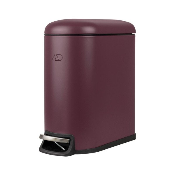 Cestino per la spazzatura viola scuro in metallo con pedale 5 l Mini Walther – Mette Ditmer Denmark