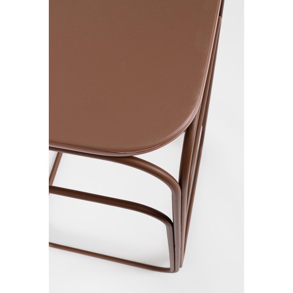 Set di tavoli consolle grigi/color terracotta in metallo 2 pz 36x56 cm Clarity – Bizzotto-image-4