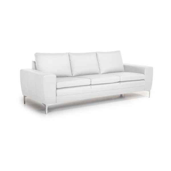 Bílá kožená pohovka Scandic Twigo, 227 cm-image-2