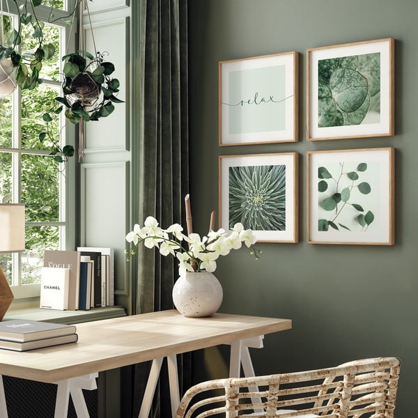 Set di dipinti 4 pz 30x30 cm Relax – knor-image-1