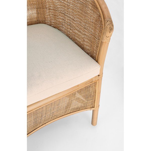 Poltrona da esterno di colore naturale in rattan Adelfa – Bizzotto-image-1