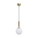 Lampada a sospensione con paralume in vetro oro e bianco ø 15 cm Monera - Squid Lighting