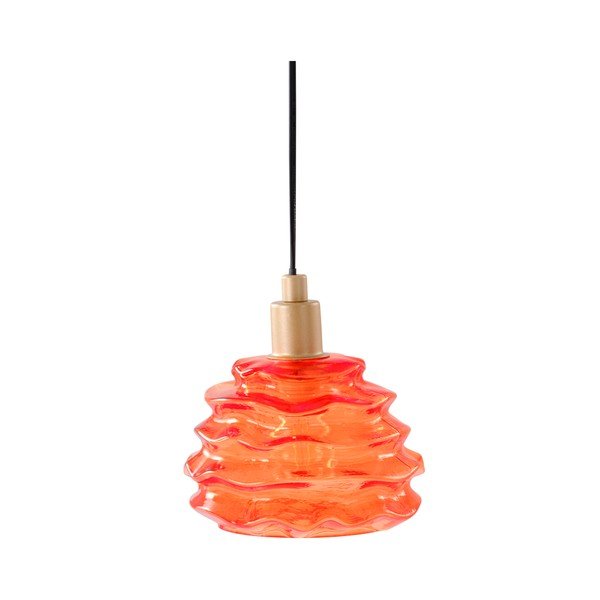 Lampadario arancione in vetro ø 15 cm Fall – Jotex