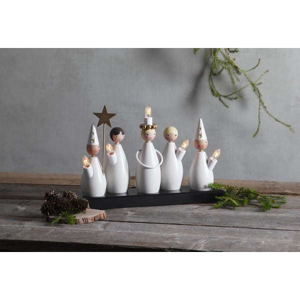 Decorazione luminosa bianca e nera con alimentazione a corrente Luciakör – Star Trading-image-2