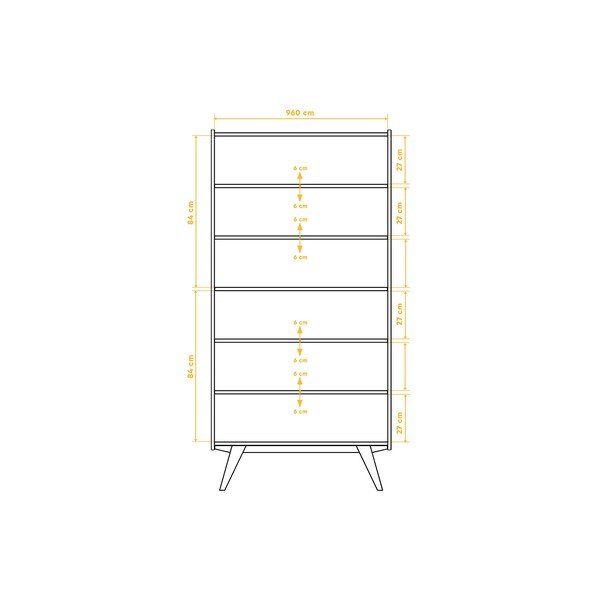 Libreria in legno di rovere 100x200 cm Retro - The Beds-image-4