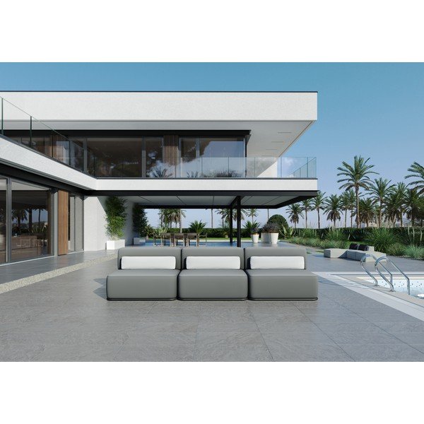 Divano modulare da giardino grigio chiaro 306 cm Straw - Sit Sit-image-1