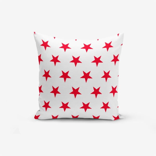 Federa in misto cotone Red Star Modern, 45 x 45 cm - Minimalist Cushion Covers