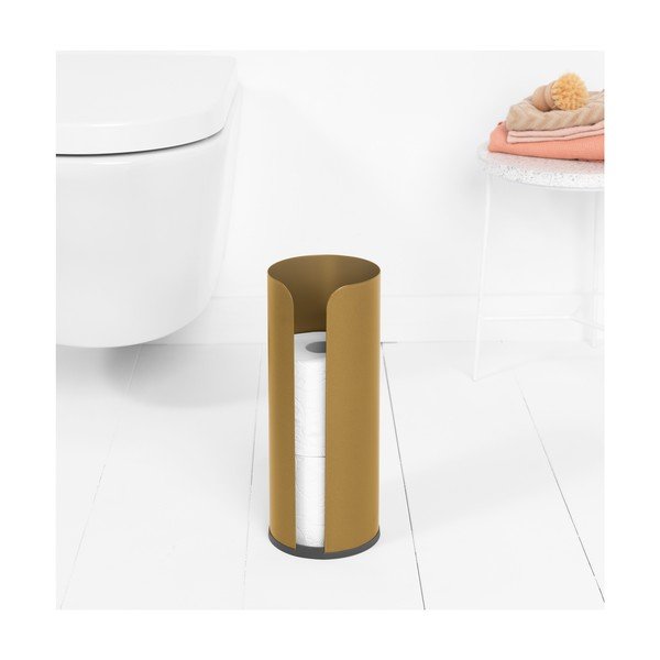 Porta carta igienica dorato in acciaio ReNew – Brabantia-image-1