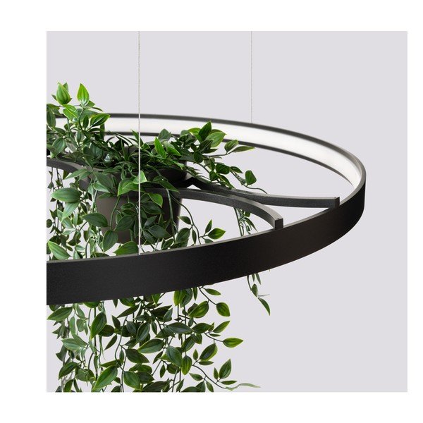 Lampadario LED nero in alluminio ø 78 cm RIO – Thoro-image-3