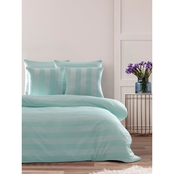 Biancheria da letto color menta in damasco per letto matrimoniale 200x200 cm Max Yollu – Mijolnir