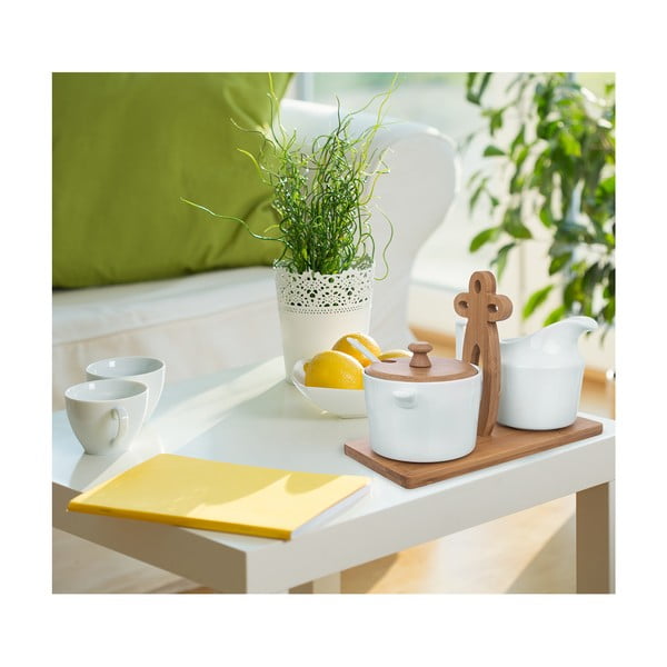 Zuccheriera e lattiera in porcellana Whiteline - Orion-image-1