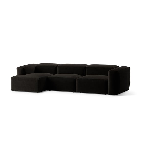Divano angolare nero (con penisola a sinistra/con chaise lounge) Bergamo – Cosmopolitan Design-image-2