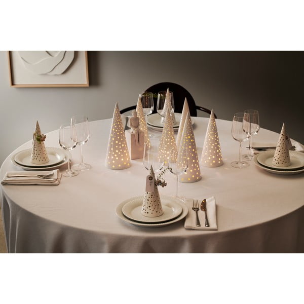 Portacandele natalizio bianco in bone china, altezza 30 cm Nobili - Kähler Design-image-3