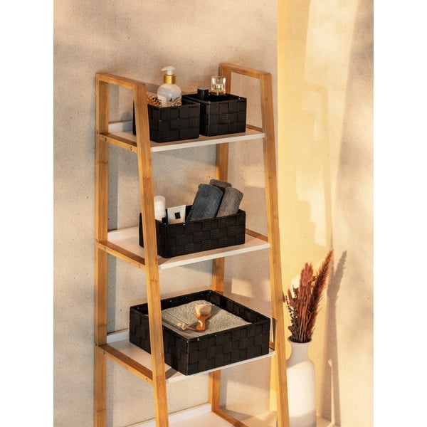 Set di 4 organizer da bagno in plastica nera Adria - Wenko-image-1