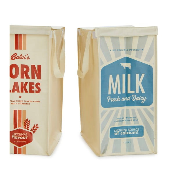 Bidoni in plastica per rifiuti differenziati in set da 3 pezzi 28 l Retro - Balvi-image-3