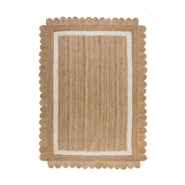 Tappeto di colore naturale/avorio in iuta tessuto a mano 160x230 cm Grace White – Flair Rugs