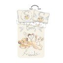 Set copripiumino e federa da bambini giallo chiaro in cotone per culla 100x135 cm Lion King "Best Friends" – Jerry Fabrics