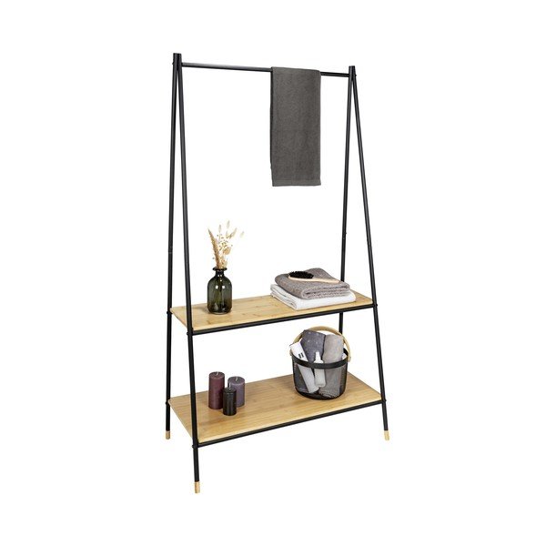 Appendiabiti in metallo nero/naturale Loft - Wenko-image-4
