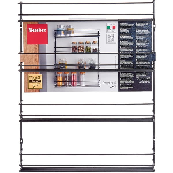 Organizer per spezie da parete in acciaio inox – Metaltex-image-3