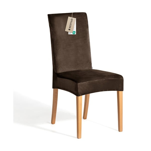 Coprisedia marrone con rivestimento elastico per sedie 48 cm Sento – Restilo-image-2