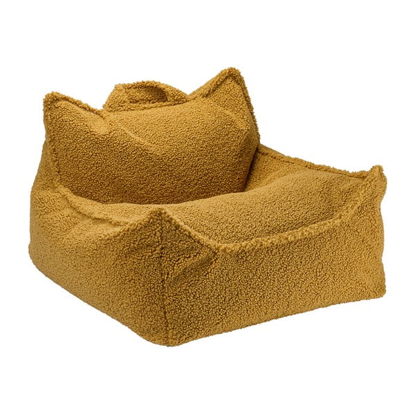 Pouf a sacco per bambini marrone con rivestimento in bouclé Chair – Wigiwama