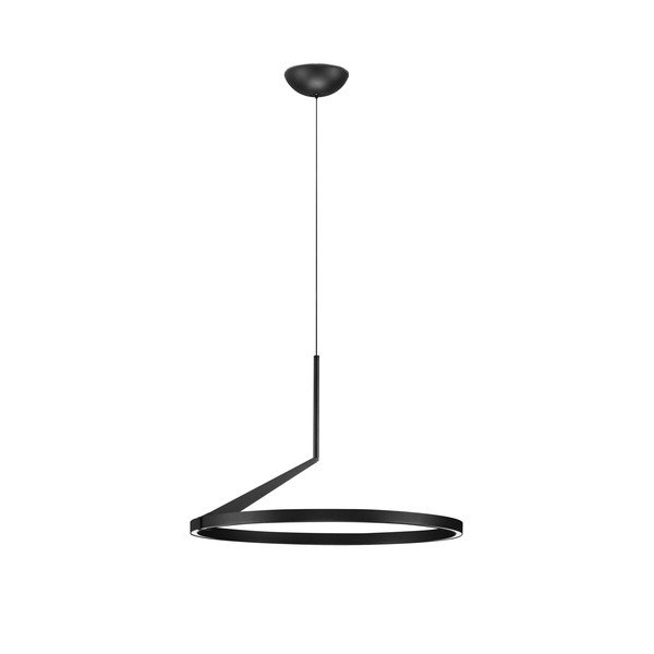 Lampadario LED nero opaco in alluminio con intensità regolabile ø 60 cm Tilia – Nova Luce