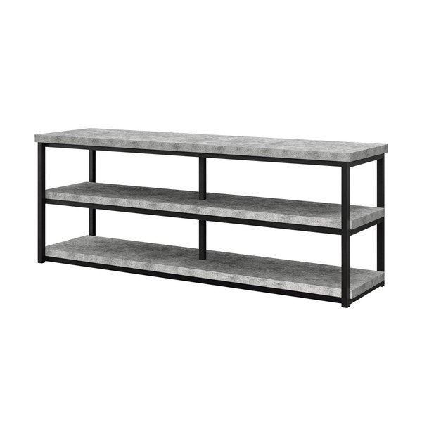 Tavolo TV grigio in cemento 160x64 cm Ashlar - Støraa-image-2