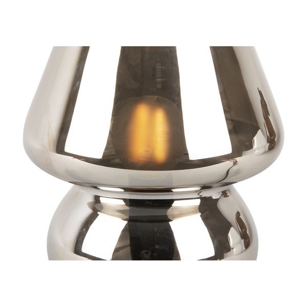 Lampada da tavolo in vetro argento Vetro, altezza 18 cm - Leitmotiv-image-4