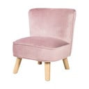 Sedia per bambini in velluto rosa chiaro Lil Sofa - Roba