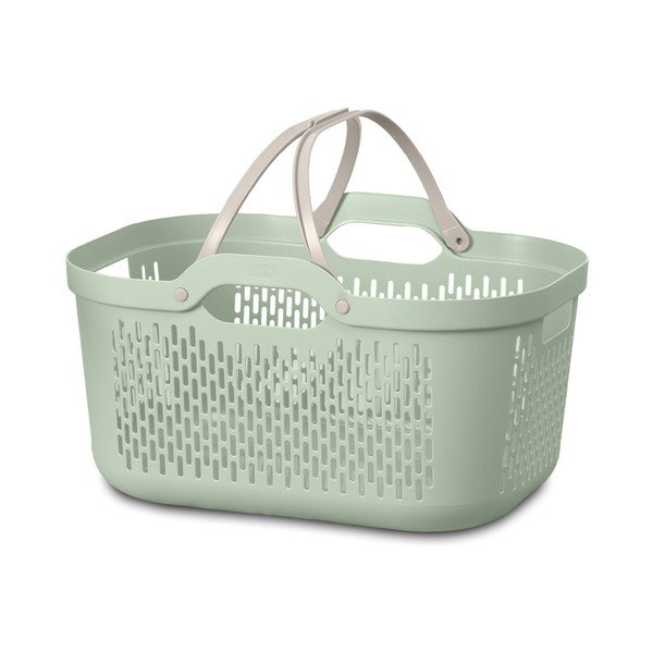 Cesta per il bucato verde chiaro in plastica 45 l – Addis
