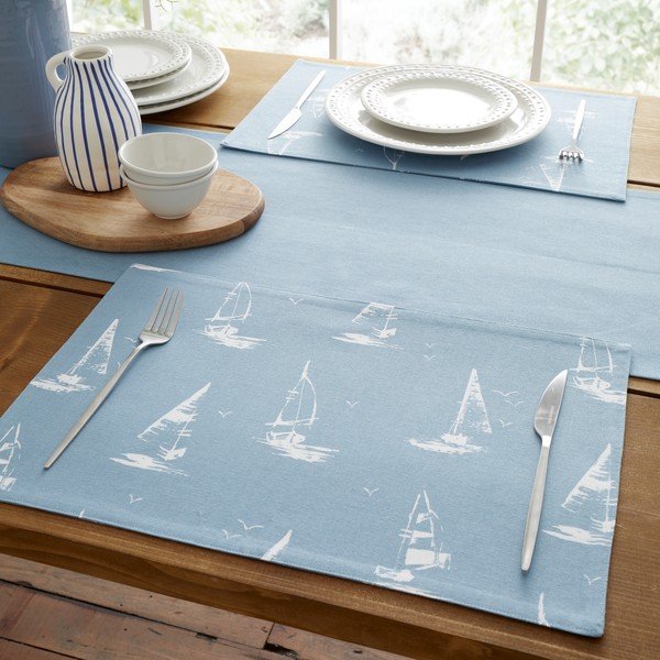 Tovagliette in set in cotone 4 pz 30x46 cm Salcombe Boats – Catherine Lansfield-image-1