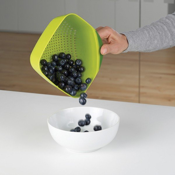 Zelený kubický cedník Joseph Joseph Square Colander, 16 x 16 cm-image-1
