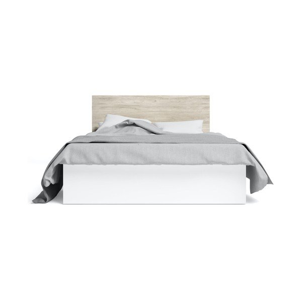 Letto matrimoniale bianco con contenitore e griglia 160x200 cm Sahara - Marckeric-image-2