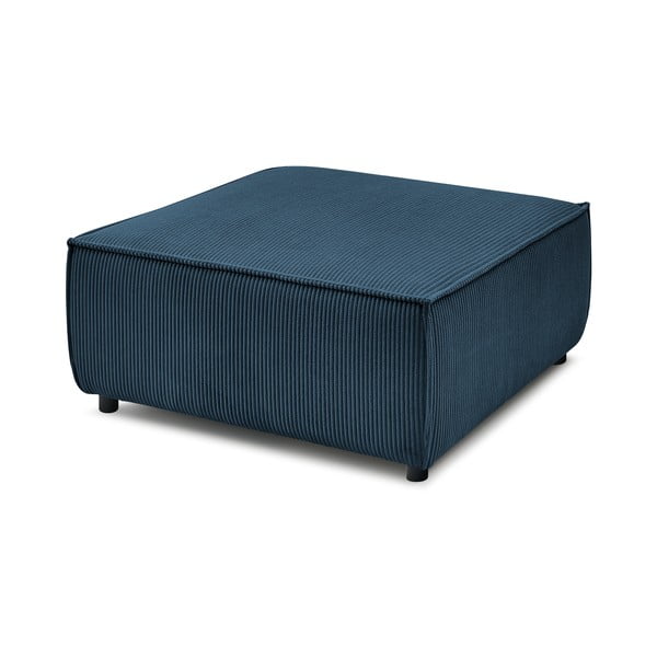 Pouf in velluto a coste blu scuro Nihad modular - Bobochic Paris