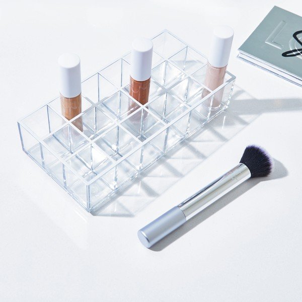 Organizzatore per cosmetici da bagno in plastica riciclata Lip Station - iDesign-image-2