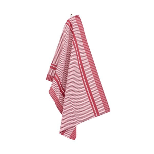 Set di 6 strofinacci in cotone rosso Waffle, 50 x 70 cm - Tiseco Home Studio-image-1