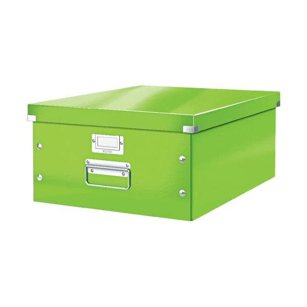 Scatola di cartone verde con coperchio 37x48x20 cm Click&Store - Leitz