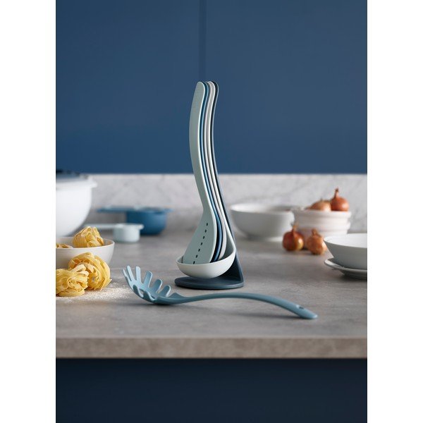 Set di 5 utensili da cucina blu con supporto Nest Utensils Plus Nest Sky - Joseph Joseph-image-1
