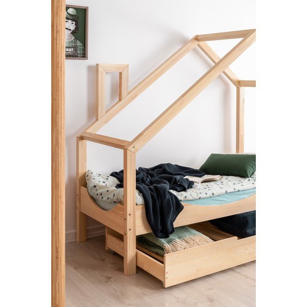 Letto da casa in legno di pino Luna Elma, 70 x 170 cm - Adeko-image-3
