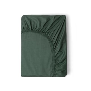 Lenzuolo di cotone sateen elasticizzato verde scuro, 180 x 200 cm - HIP