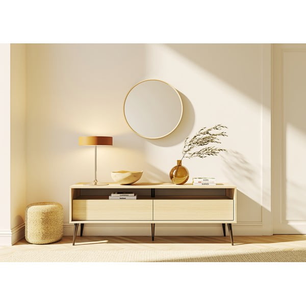 Tavolo TV in rovere di colore naturale 150x54 cm Lake - TemaHome-image-1