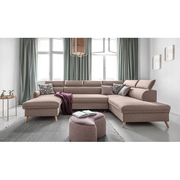 Divano letto angolare beige (angolo destro) Sweet Harmony - Miuform-image-1