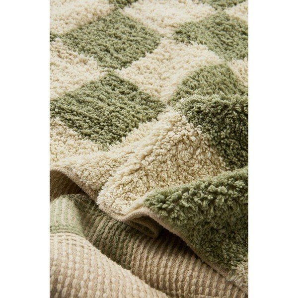 Tappeto verde/color crema in cotone 200x300 cm Mela – Jotex-image-2