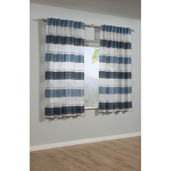 Tenda blu 175x140 cm Etamine - Gardinia-image-1