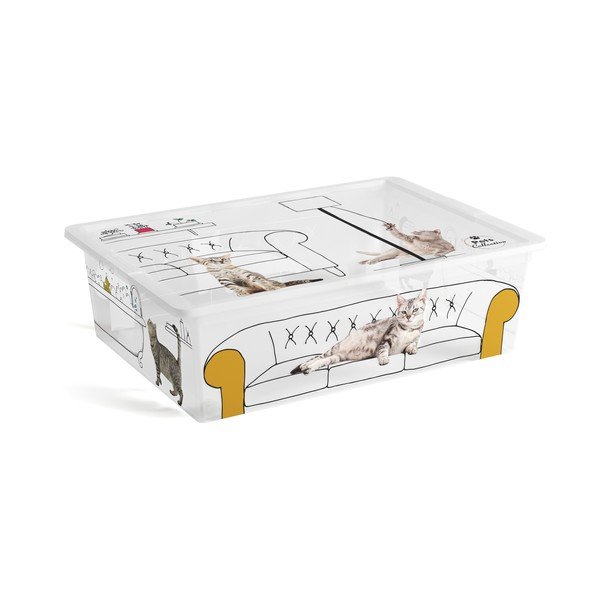 Scatola con coperchio bianca in plastica 55x39x16 cm C Box Style – KIS