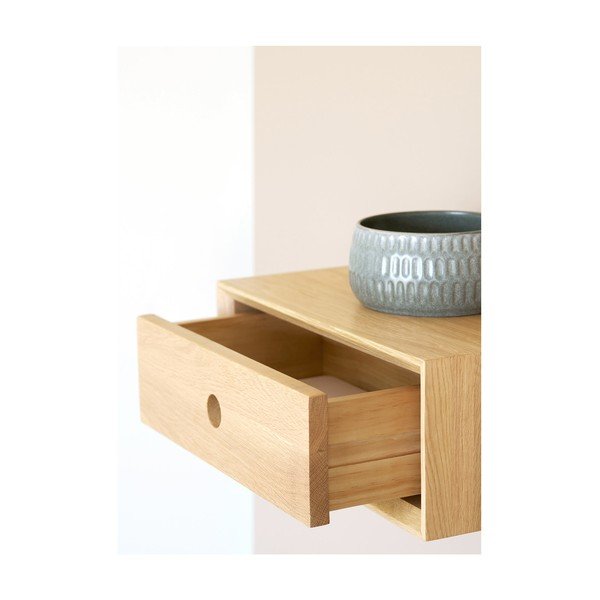 Mensola colore naturale chiaro in rovere massiccio 40 cm Luzern – House Nordic-image-2