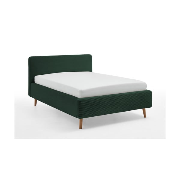 Letto singolo imbottito in verde scuro rete non inclusa 120x200 cm Mattis – Meise Möbel