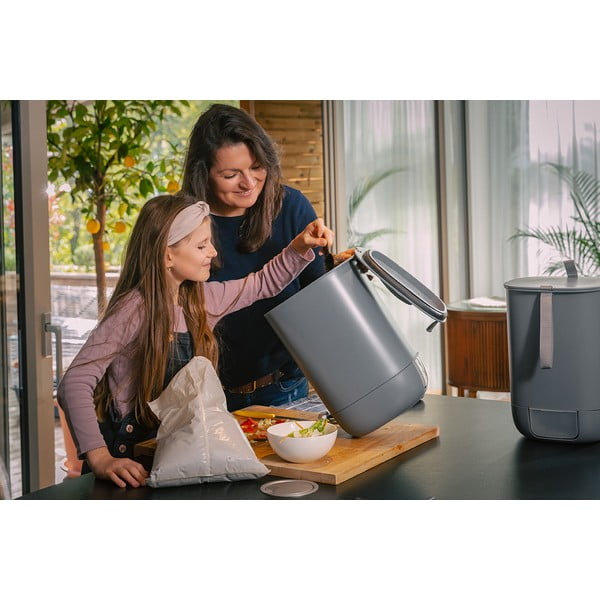 Compostiera bokashi grigia - Plastia-image-3