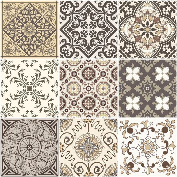 Set di 9 adesivi murali decorativi, 15 x 15 cm Ancône - Ambiance-image-1