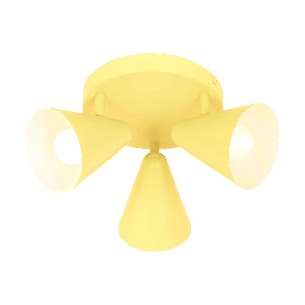 Lampada da soffitto gialla con paralume in metallo 34x34 cm Amor - Candellux Lighting-image-1